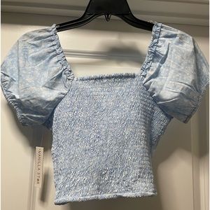 Blue and white babydoll top 🤗